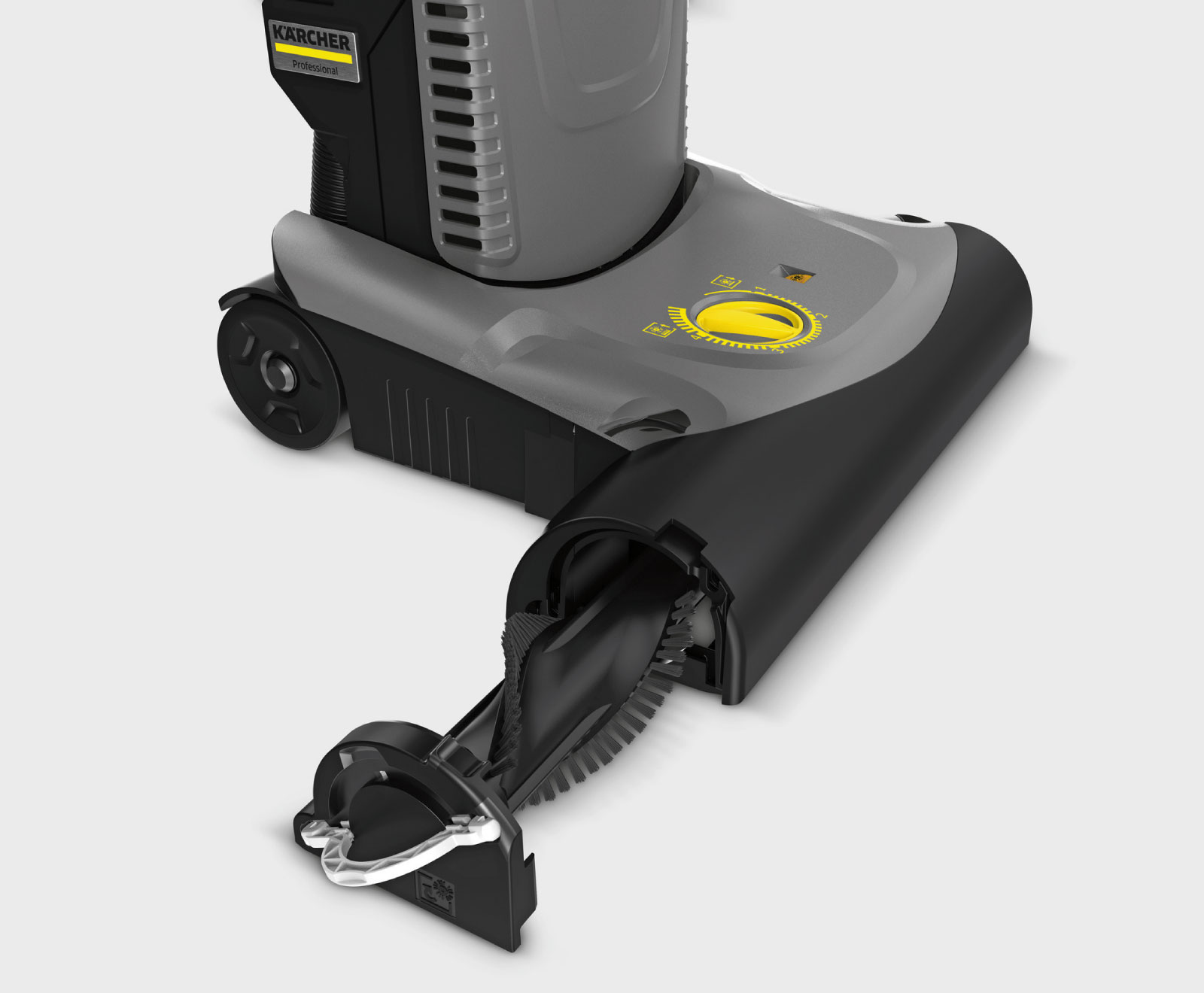 Rapid change of roller brush