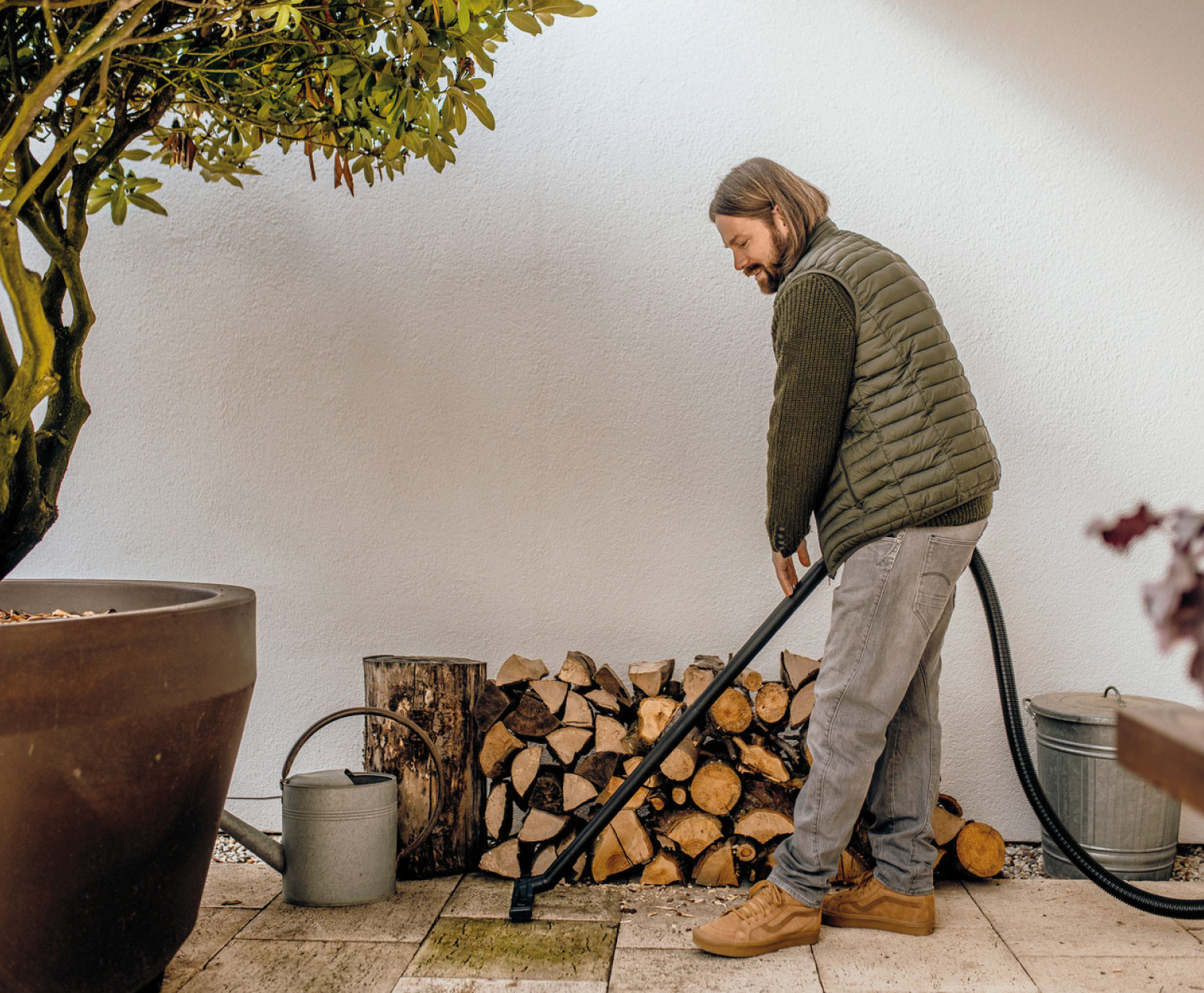 Cleaning outside areas