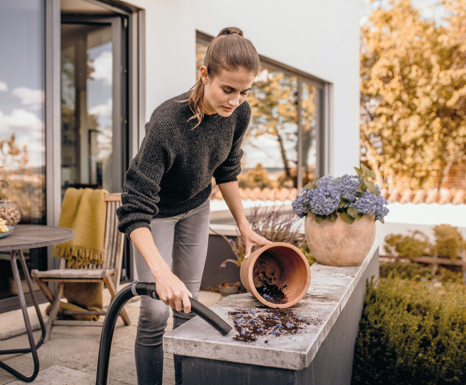 Cleaning terrace